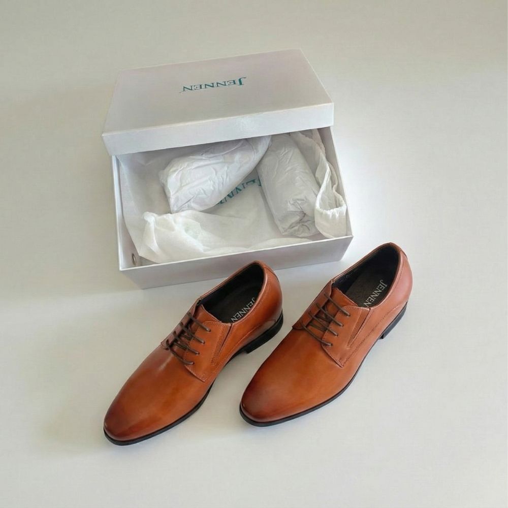 Mr. Parkinson Tan 8cm | Executive Elevator Formal Shoes (3.2")