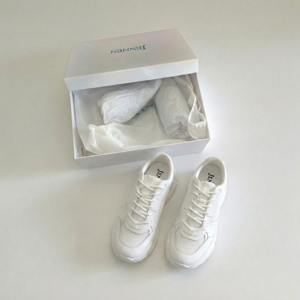 Mr. Coco White 10cm | Stylish Height-Boosting Casual Sneakers (4")