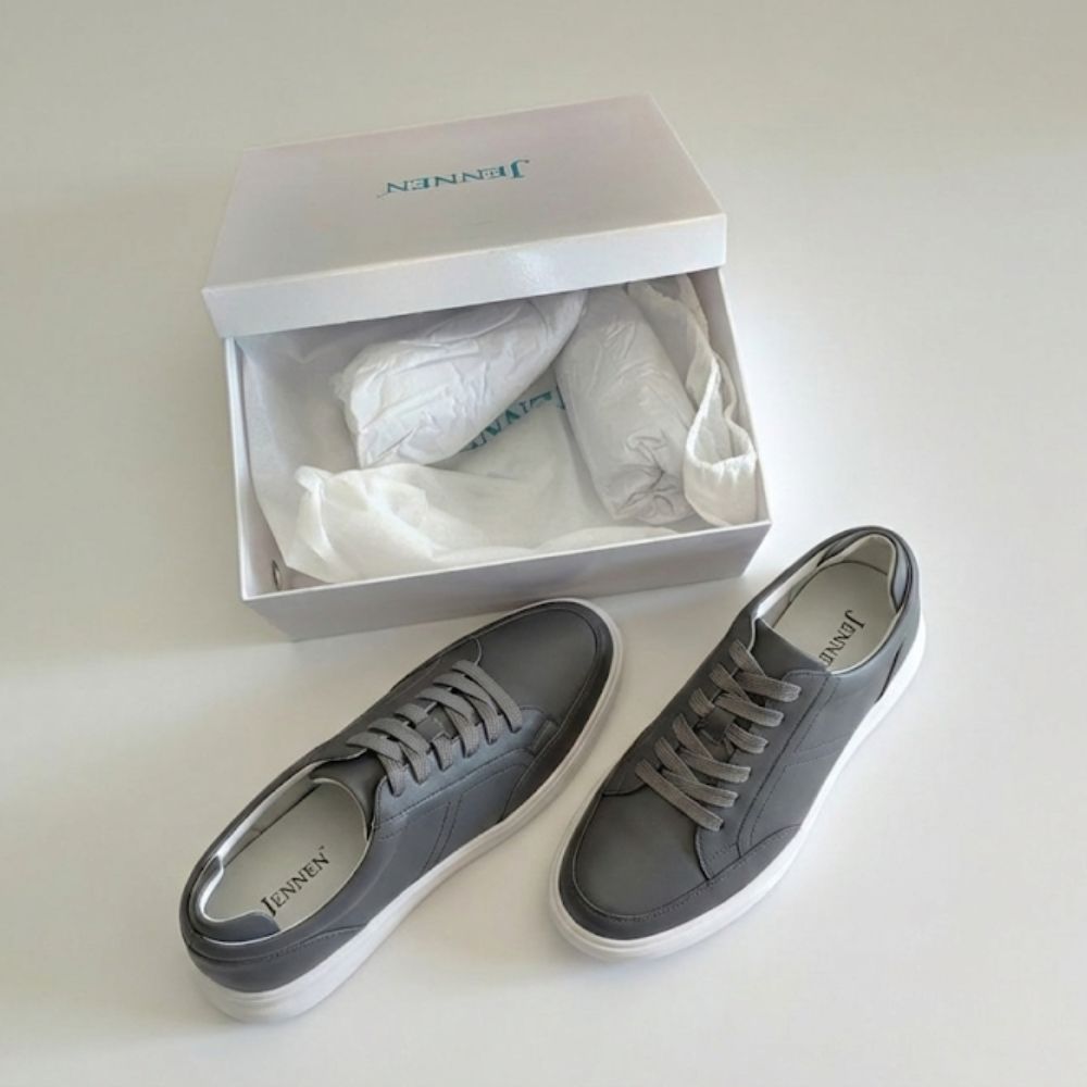 Mr. Federer 7cm | 2.8 inches Dark Grey Height Increasing Casual Shoes