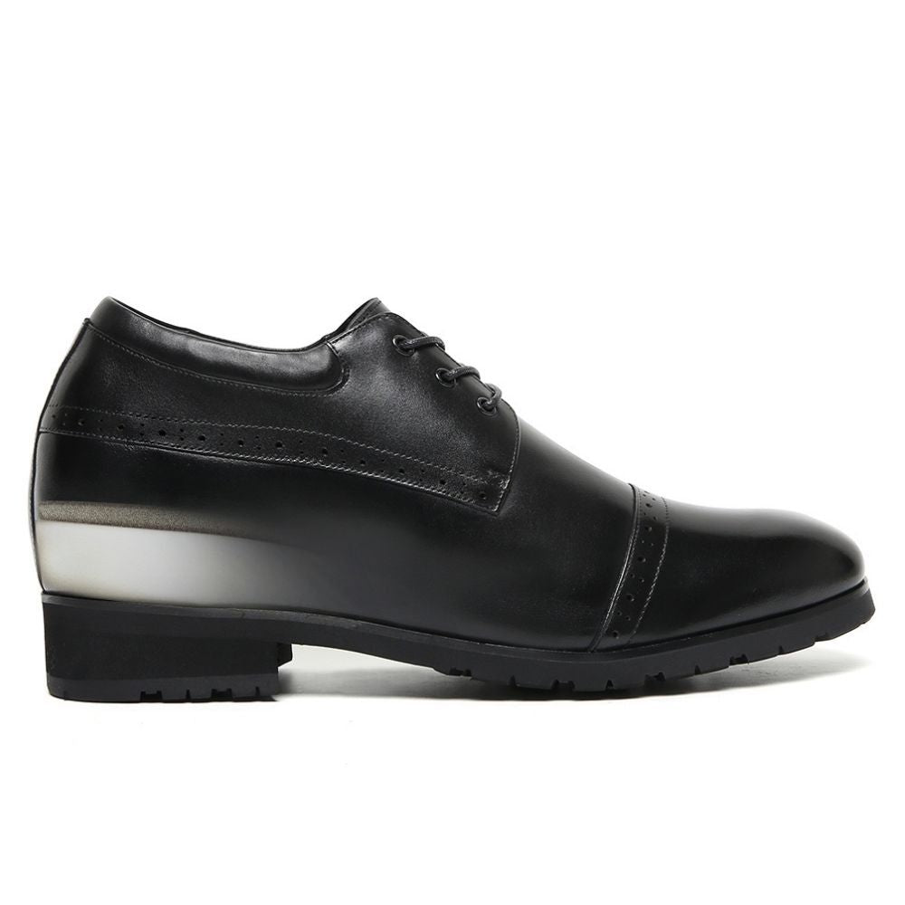 Mr. Varma Black 10cm | Executive Height-Boosting Formal Shoes (4