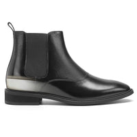 Mr. Waldo 7cm | 2.8 inches Black Chelsea Instant Height Lift Boots