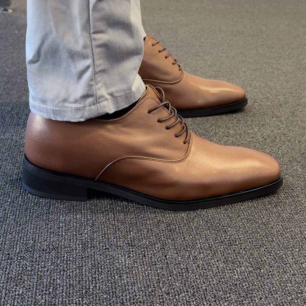 Webern Brown 7cm | 2.8 inches Taller Mens Oxford Shoes