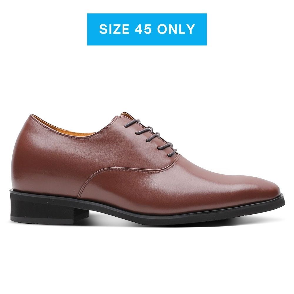 7cm Taller Classic Brown Dress Elevator Men Shoes