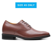 7cm Taller Classic Brown Dress Elevator Men Shoes
