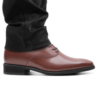 Brown Formal Oxford Elevated Heel shoes for Men