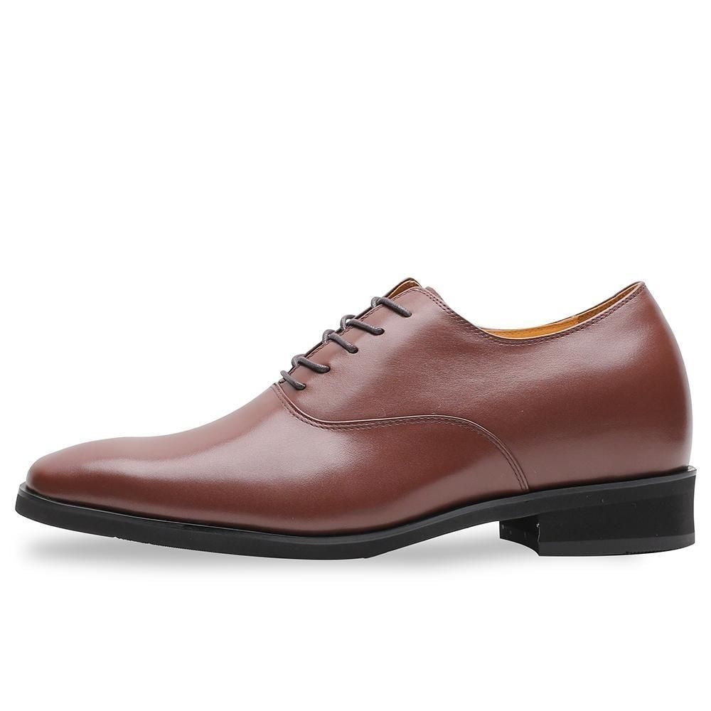 Wedding Brown Men Shoes with Hidden Lifts for Men