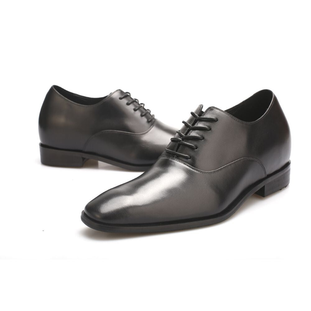 Black Oxford Men Shoes with Hidden heels