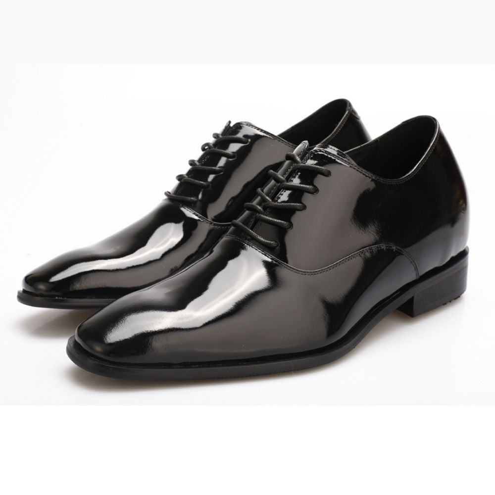 Business Black Pointed Elevator Shoes