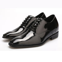 Business Black Pointed Elevator Shoes
