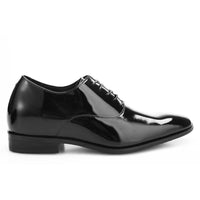 7cm Talller Black Patent Formal Height Booster Men Shoes