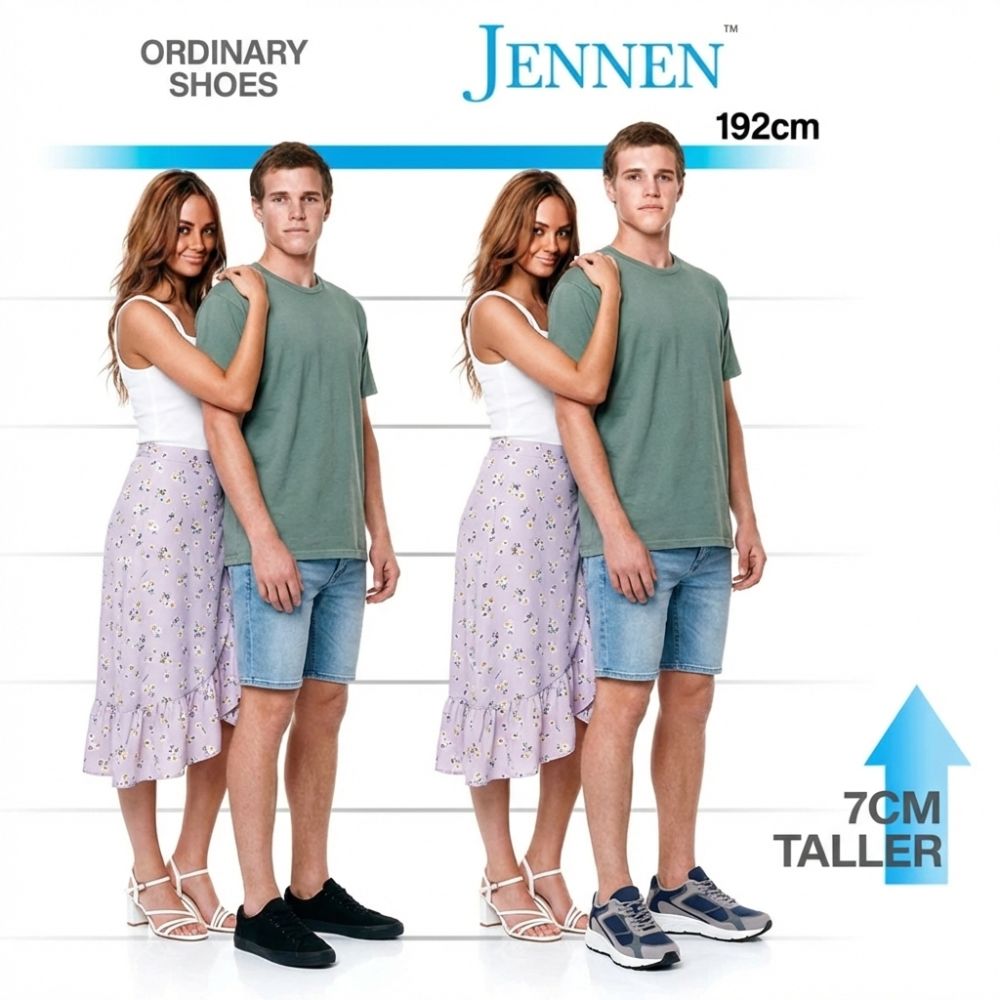 Mr. Williams Grey/Blue 7cm | Vegan Elevator Sneakers (2.8")