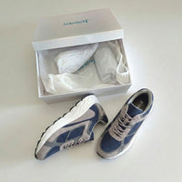 Mr. Williams Grey/Blue 7cm | Vegan Elevator Sneakers (2.8")