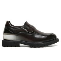 Mr. Ysaye Brown 8cm | Elegant Slip-On Dress Shoes (3.2")
