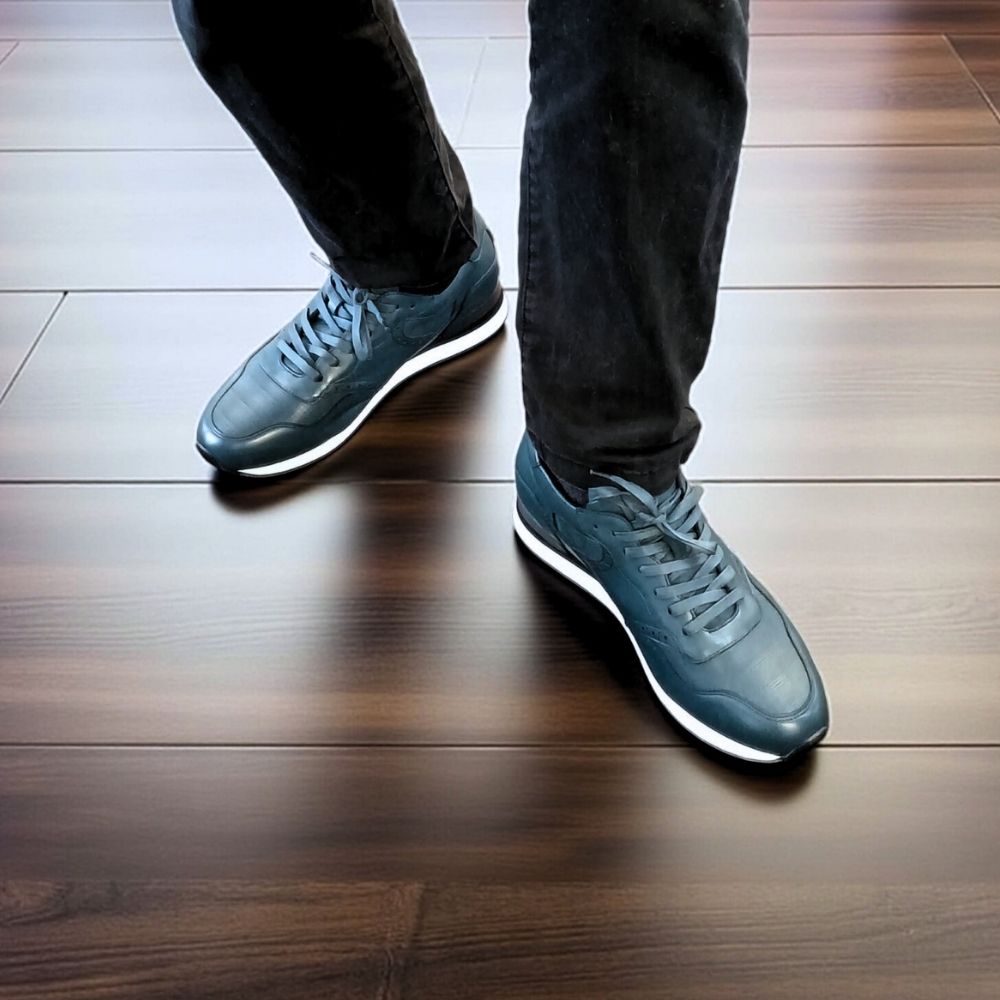 Gym Inspired Blue Elevator Shoes