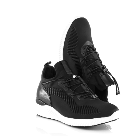 Mr. Bolt Black 6cm | 2.4 inches Taller Black Elevator Sneakers