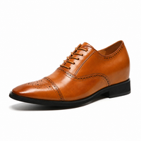 brown 7cm height increasing shoes
