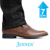 Mr. Deaton 7cm | 2.8 inches Men's Brown Slip-On Leather Shoes