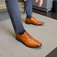brown shoes with heels for men