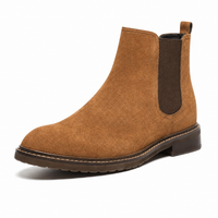 brown suede boots with hidden heels