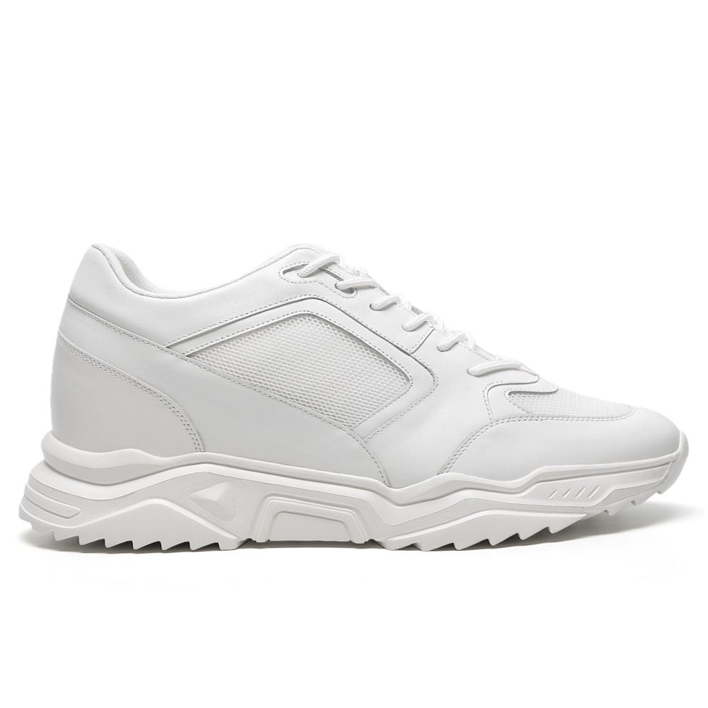 Mr. Coco White 10cm | Stylish Height-Boosting Casual Sneakers (4")