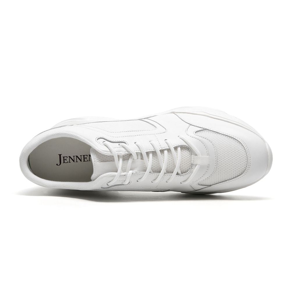 Mr. Coco White 10cm | Stylish Height-Boosting Casual Sneakers (4")