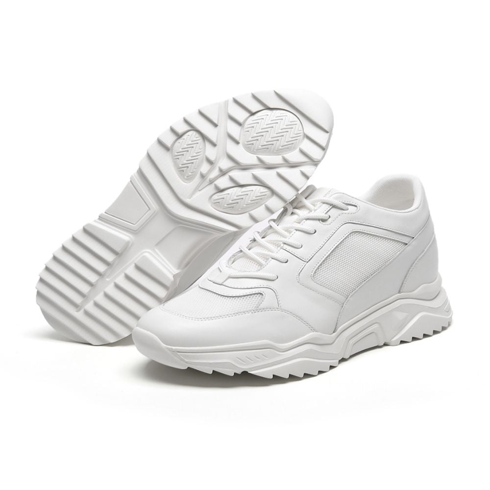 Mr. Coco White 10cm | Stylish Height-Boosting Casual Sneakers (4")