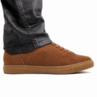 Mr. Jackie 7cm | 2.8 inches Brown Taller Casual Suede Sneakers