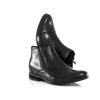 Rotating view of Mr. Ferras Black Leather Elevator Boots