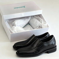 Mr. Haydn Black 7cm | 2.8 inches Taller Black Mens Business Shoes