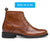 Mr. Ives Brown 7cm | 2.8 inches Taller Brogue Men's Heeled Boots