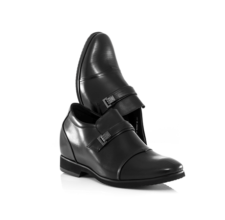 Mr. Janacek Black 10cm | 4 inches Tall Cuban Heel Shoes Men
