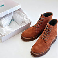 Mr. Moses 11cm | 4.33 inches Tallest Brown Suede Platform Boots