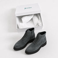 Mr. Moses Dark Grey 11cm | Elevated Suede Boots for Added Height (4.33")
