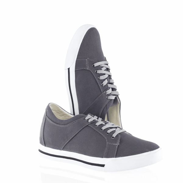 Mr. Bartok Grey 5cm | 2 inches Taller Grey Elevator Skate Style Shoes