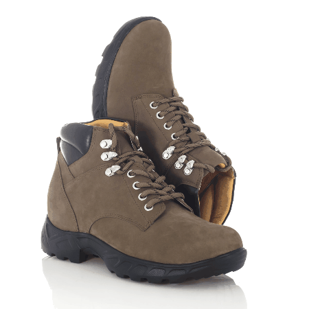 Mr. Nepal Brown 7cm | 2.8 inches Taller Desert Hiking Style Elevator Boots