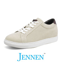 Mr. Banksy Beige 7cm | 2.8 inches Height Increasing Suede Sneakers for Men