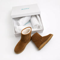 Mr. Oz Brown 8cm | Wool Interior Winter Boots for Men (3.2")
