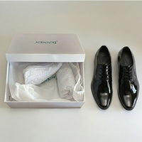 Mr. Parkinson Patent Black 8cm | Patent Formal Elevator Shoes (3.2")