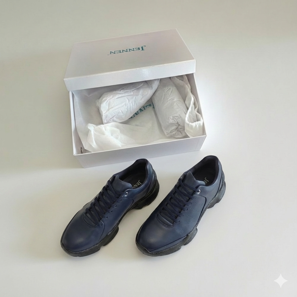 Mr. Paul Navy Blue 7cm | Instant Height-Boosting Kicks (2.8")