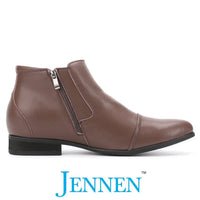 Mr. Ferras Vegan Brown 8cm | 3.2 inches Taller Elevated Boots