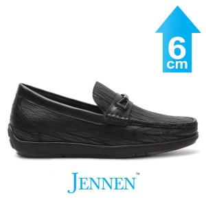 Mr. Adendorff Black 6cm | 2.4 inches Taller Men Low Platform Shoes