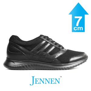 Mr. Love 7cm | 2.8 inches Black Vegan Sports Shoes for Men