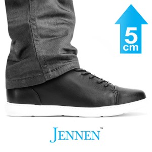Mr. Menuhin Black | 5cm Height Increase - Casual Elevator Shoes For Men