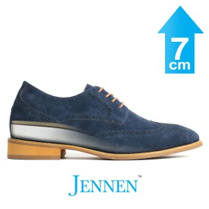 Mr. Hogan 7cm | 2.8 inches Urban Style Blue Suede Leather with Heels