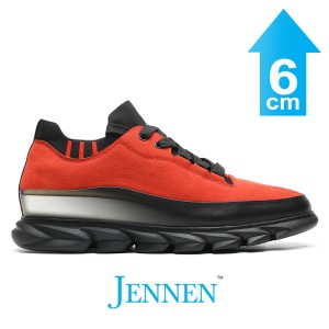Mr. Bet-David 6cm | 2.4 inches Standout Red Casual Outings Tall Sneakers