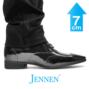 Mr. Aristotle 7cm | 2.8 inches Taller Patent Wedding Shoes Men