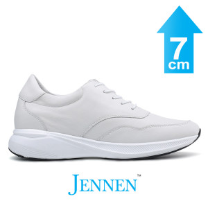 Mr. Atisha 7cm | 2.8 inches Taller White Elevator Casual Walking Shoes for Men