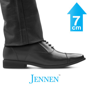 Mr. Gershwin Vegan Black 7cm | 2.8 inches Taller Elevated Shoes
