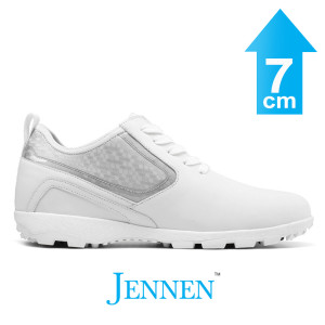 Mr. Norman 7cm | 2.8 inches White Height Increasing Golf Shoes