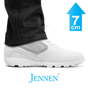 Mr. Norman 7cm | 2.8 inches White Height Increasing Golf Shoes